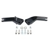 Black Passenger Foot Peg Support Kit Compatible with Harley Dyna