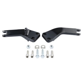 Black Passenger Foot Peg Support Kit Compatible with Harley Dyna Super Glide Street Bob 2006-2017