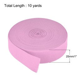 sourcing map Elastic Bands for Sewing, 25 mm Wide Elastic Band, 9 m Long Rubber Band, Trouser Elastic, DIY Craft Fabrics, Edging Band for Waistband, Pink