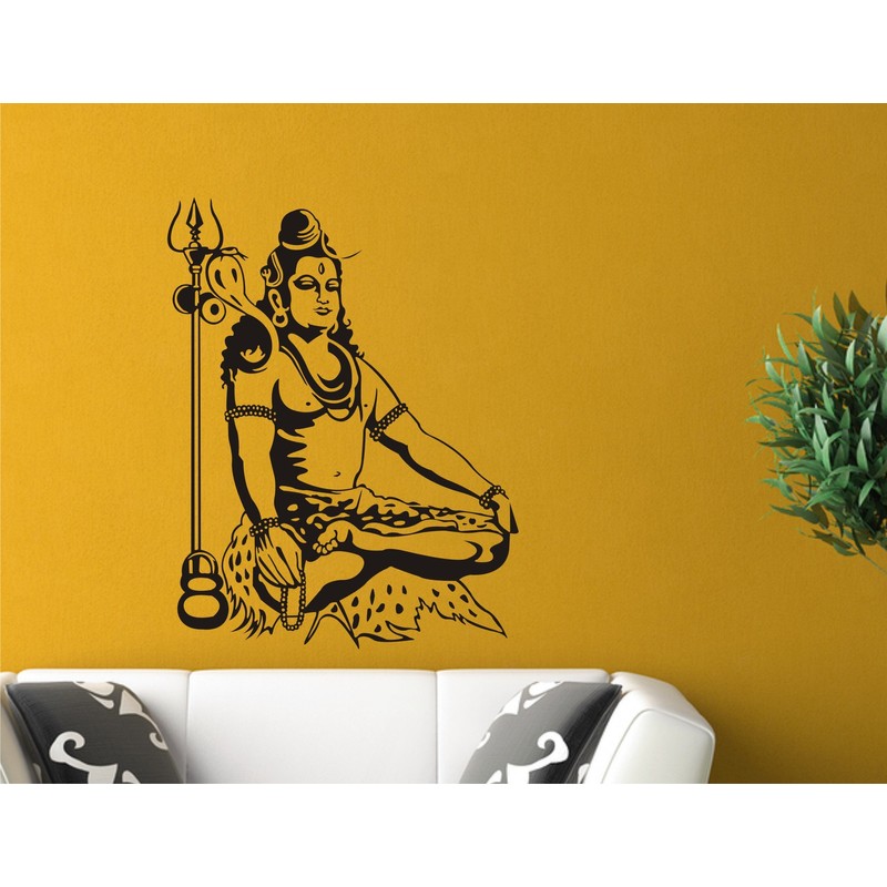 Wall Sticker Mahadev Spiritual Wall Decal and Sticker Size(59 75)