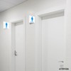 Men's Restroom + Women's Restroom Sign | 6" x 6"