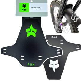 F26 Mud Guard Bicycle MTB DH FR Ebike Compatible with Fox Fork Splash Guard Fender Mudguard Retro Black/Logo Neon Green