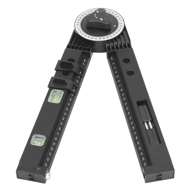Woodworking Protractor Tool with Spirit Level Gauge Angle Finder Protractor