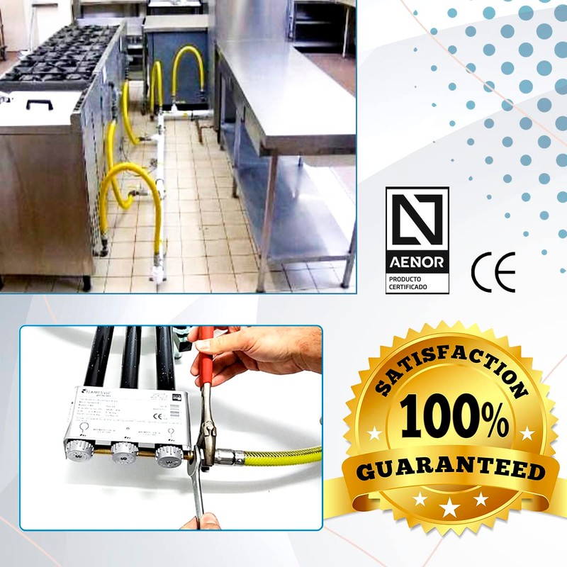 GOLDMAN SERVICE Flexible gas hose for industrial kitchens in the