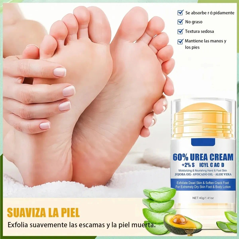 Crema Para Pies Con 60% Urea Y 2% Ácido Salicílico