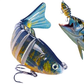 Fishing Hard Swim Bait,Saltwater Bass Fishing Jig Lure Swim Bait | Angling Tuna Trout Pike Beginners Professionals Tool for Freshwater, Saltwater