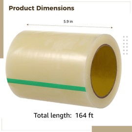 Greenhouse Repair Tape, 5.9"×164' High Adhesion Poly Patch Tape, Waterproof Clear Tent Tape, PE Sheeting Tape, Greenhouse Accessories for Seaming and Sealing