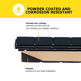 YIZBAP Wheel Weights Black 1oz, 72 oz/Box, 72pcs, with Strong Black Adhesive. 1 Ounce Stick on Wheel Weights for Cars, Trucks, SUVs, Motorcycle, and Others