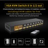 eKL VGA KVM Switch 8 Port in 2 Out Switcher