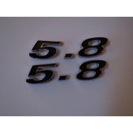 PE FORD 5.8 351W 351C 351 ENGINE ID FENDER HOOD SCOOP QUARTER TRUNK EMBLEMS - BLACK