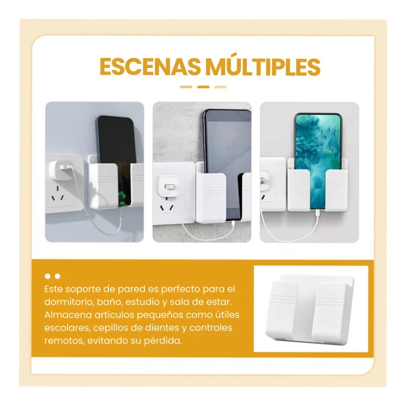 3 Piezas Soporte De Pared Para Celular Controles Remotos F