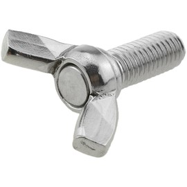 Heyous 5PCS M8x20mm 1.25 Pitch Silver Stainless Steel Butterfly Screw Mechanical Fastener Thumbtack Screw for Industrial Manufacturing Mechanical Equipment Hardware Lighting