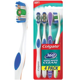 Colgate 360 Toothbrush, Soft, 4 Count