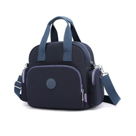 NICOLE & DORIS Casual Handbags for Women Multi Pocket Shoulder Bag Messenger Bag Large Capacity Tote Bag Shopping Bag Travel Backpack Weekend Bag Dark Blue