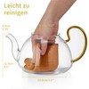 Large Capacity Glass Teapot with Removable Infuser, Stovetop Safe, Thickened