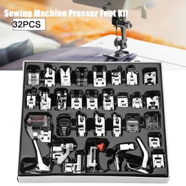 32 unids/Set de prensatelas para máquina de Coser, Juego de pies para Caminar, Accesorio de máquina de Coser para el hogar para Singer, Brother, Baby Lock, Janome