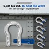 Curved Shackle with Eye Bolts - 1t Load Capacity -