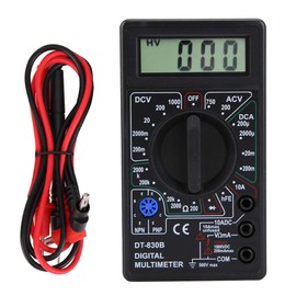 Digital Multimeter, Multifunctional Multimeter Tester Ohm Volt Amp Meter with LCD Display for Automotive and Household Appliances, Measures AC DC Voltage, DC Current, Resistance,