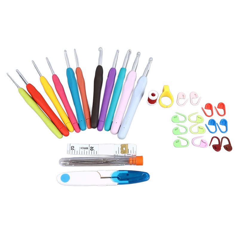 Crochet Hooks Set Multifunctional Handcrafted DIY Ergonomic Crochet Knitting Needles