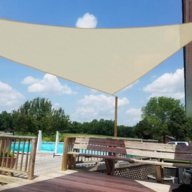 Windscreen4less 16' x 16' x 16' Sun Shade Sail UV Block Canopy Covers for Outdoor Patio Backyard Garden Awning Carpot Lawn Deck