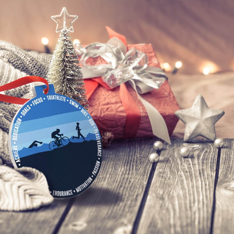 Gone For a Run Running Ceramic Ornament | Triathlon Christmas