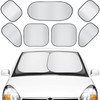 7 Pieces Car Sun Shade Medium Windshield Sunshade Set Includes
