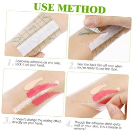 TEHAUX 200pcs Makeup Mixing Palette Stickers Disposable Hand for Makeup Artists Cosmetic Supplies