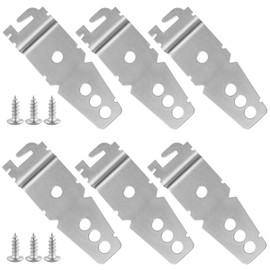 6 Packs 8269145 Dishwasher mounting bracket replacement parts with screws fit for Whirl-pool Kitchen-Aid,dishwasher clips replaces WP8269145 AP3039168 WP8269145VP