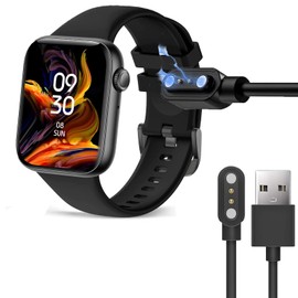 Compatible with HOETEK L31 Smart Watch Charger, 2 Pin Magnetic USB Replacement Charging Compatible with HOETEK L31 1.85" Smartwatch (Black)