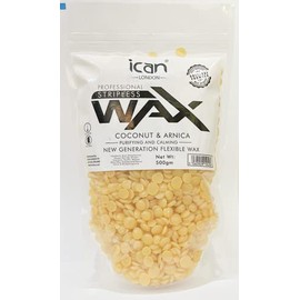 Ican London Professional Hard Wax Beads,Stripless Depilatory Waxing Pellets Solid Beans No Strip Needed, Pain Free Hair Removal Wax For Full Body (Coconut & Arnica, 500g)