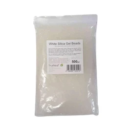 Trustleaf 500g White Silica Gel 2-4mm Beads - Resealable Bag - Dehumidify - Flower Drying - Storage - (500g BAG - WB)
