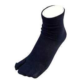 Tabiya Women's Anti-bacterial Deodorizing Crew Length Tabi Socks (Women's Made in Japan) 8.7 - 9.8 inches (22 - 25 cm), navy