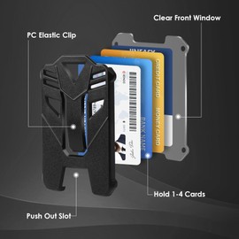 JINEASY ID Badge Holder, 2 Pack Vertical ID Card Holder Hard Plastic ID Case Protector for Work Key Cards, Tactical, Heavy Duty, Black