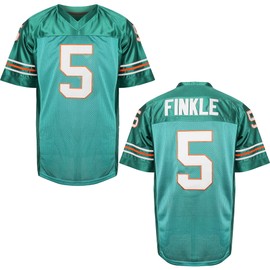 Ray Finkle Football Jersey 5 Ace Ventura Pet Detective Jim Carrey Mens Movie Jersey Green S-3XL (5 Finkle Green, Large)