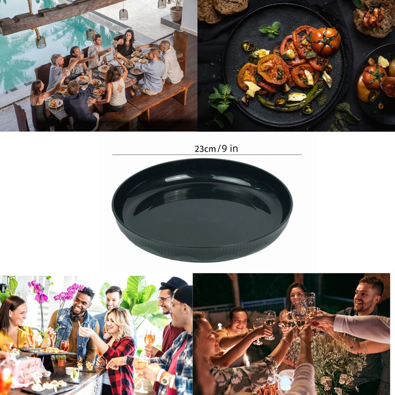 6 Pack Wheat Straw Plates Reusable Dinner Plates, Durable &
