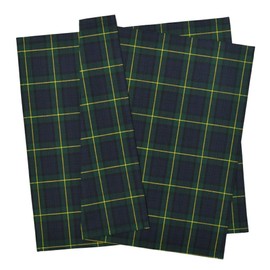 N3965400 Lunch Cloth, Boy, Set of 2, Lunch Box, Nafkin, Standard, 17.7 x 17.7 inches (45 x 45 cm), Square, Tartan, Dark Green, Colorful Candy Style