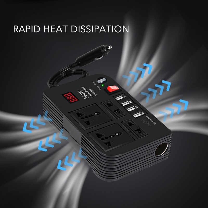 DC12V to AC220V LCD Modified Sine Wave Inverter Car Multifunctional