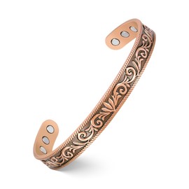 Feraco Magnetic Copper Bracelets for Women Enhanced Strength Copper Magnetic Bracelet for Women, High Gauss Neodymium Therapy Magnets