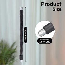 Awclub 6-Inch Flexible Gooseneck Tubing, 3/8"-16 Male to Male Thread Universal Arm Gooseneck Extension Holder for Microphone, Tripod Phone, Camera, LED Video Lights