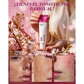 Crema Facial Aclaradora con Arbutina 7% y Ácido Tranexámico 4%, Corrector de Manchas Oscuras y Tono Desigual, Hidratante Iluminadora para Rostro y Cue