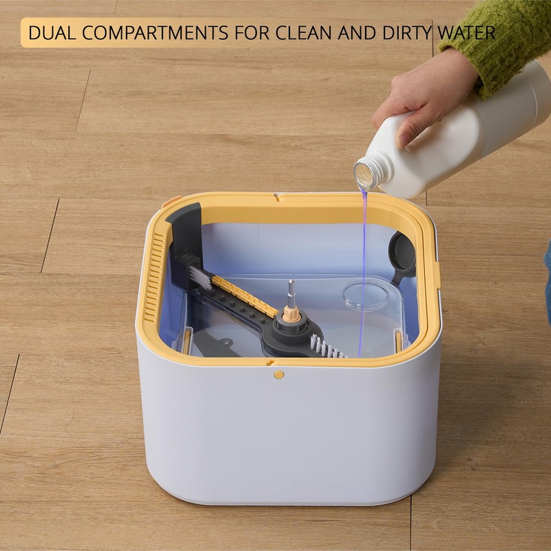 True & Tidy® TrueClean Spin Mop 2.0 w/Detachable Inner Bucket,