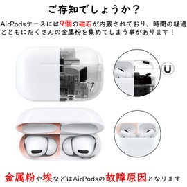 ELYBYYLE for AirPods Pro Dust Guard, For Air Pods Pro, Guard Cover, Break-Prevention, Adsorption, Dust, Trash, Metal, Intrusion Prevention, Dustproof, Dust Prevention, White, Set of 4