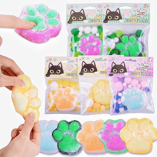 Titata 5 Pcs Taba Paw Squishy for Kids Adults, Big