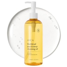 Aceite limpiador facial coreano eliminador de puntos negros, limpiador facial y desmaquillador para pieles sensibles, normales y grasas, limpiador de poros faciales (300 ml/10,14 fl.oz.)