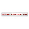 5.0L Coyote V8 RED on Silver Highly Polished Real Aluminum