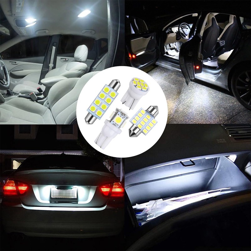 HZEL 42PCS Car Interior LED Light Kit, DE3175 T10 31mm