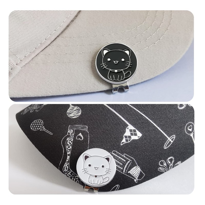Adhere Golf Marker Base Set Logo Ball Mark Cute Cat