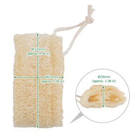 Morikuru TK07-15 Natural Loofah Sponge with String, Made in Japan, Body Wash, Body Sponge, Loofah Scrub, Body