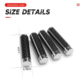 CGEAMDY 4 Pcs Car Door Lock Knobs, Carbon Fiber Auto Door Lock Pin Covers, Decorative Cover for Car Rod Bolt, Car Door Lock Pin Knob Button Cover, Universal Vehicle Interior Modification Accessories