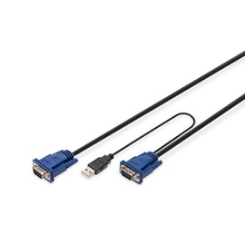 Digitus DS-19231 Cable Set for TFT Consoles 1.8 m black Black 1.8 m
